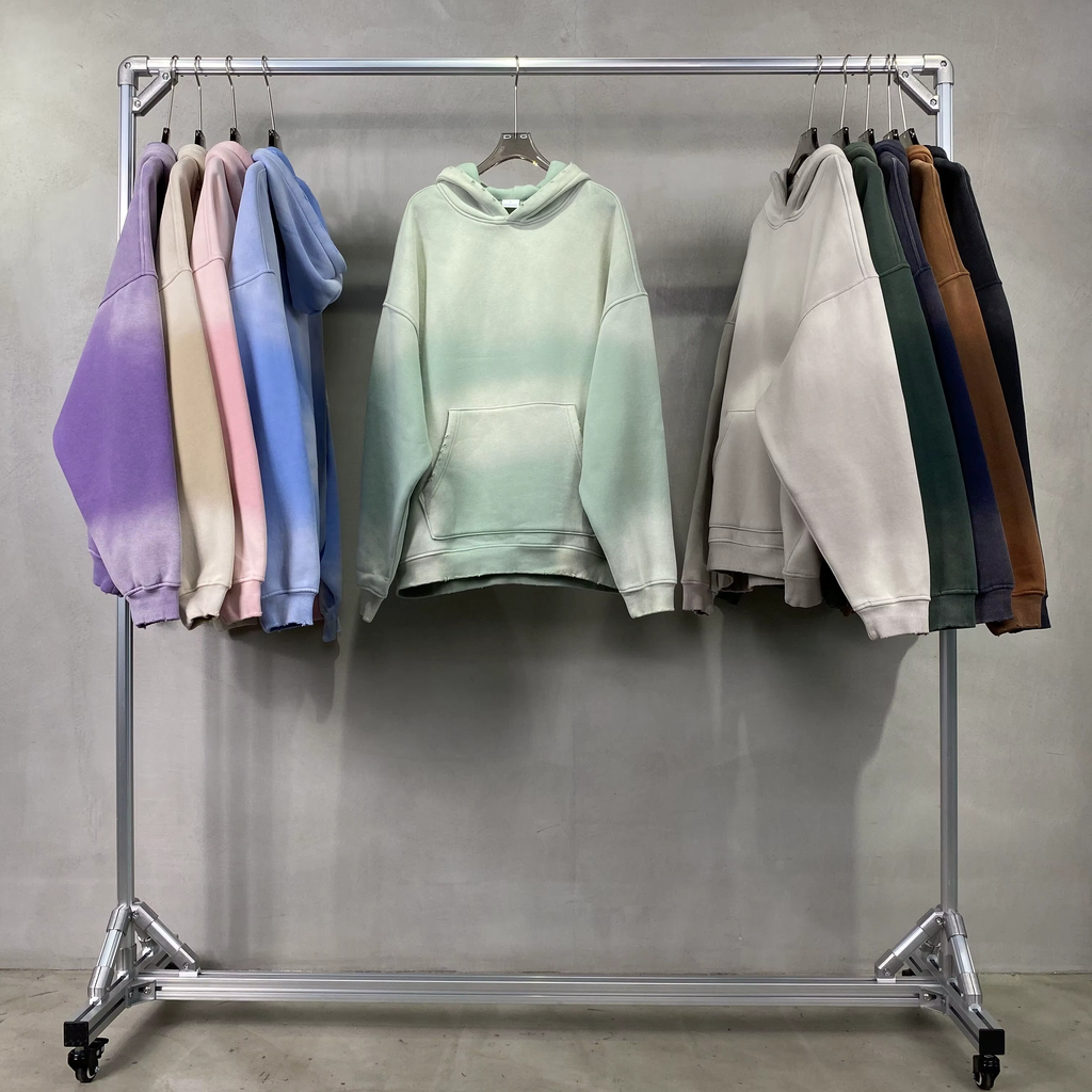 Vintage Embroidery Cropped Raw Hem Hoodie