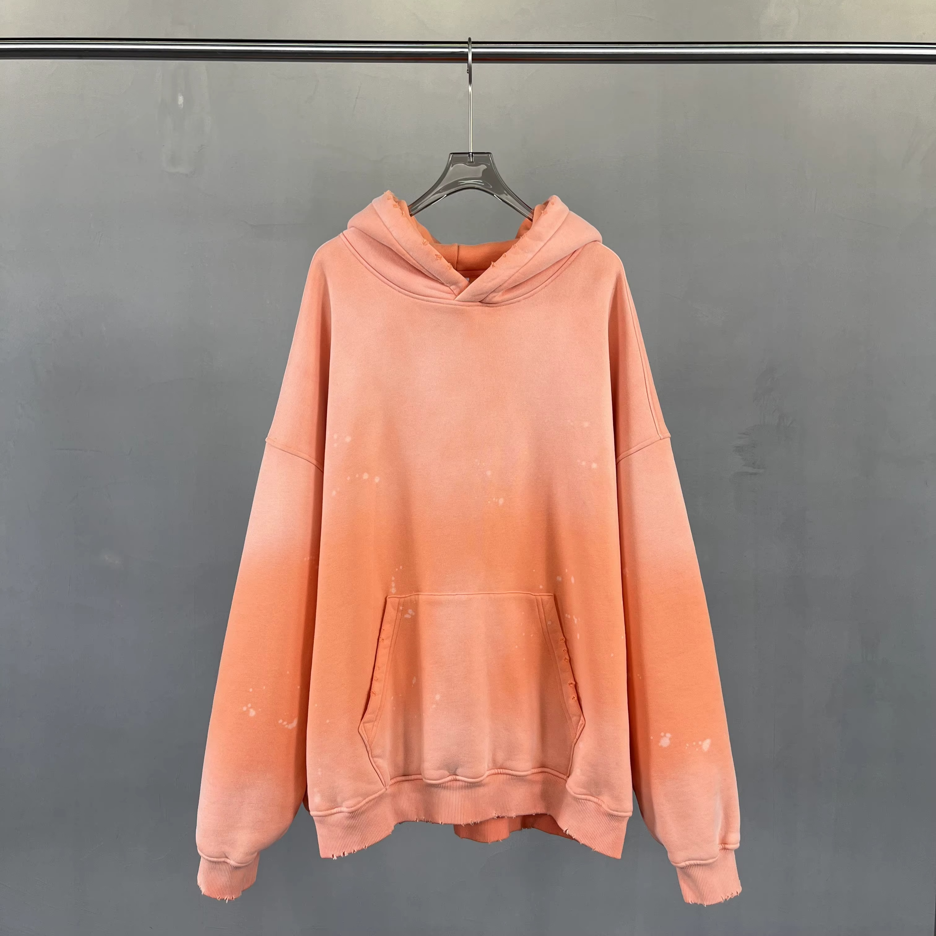 Heavyweight Oversized Distressed Pullover Hoodie