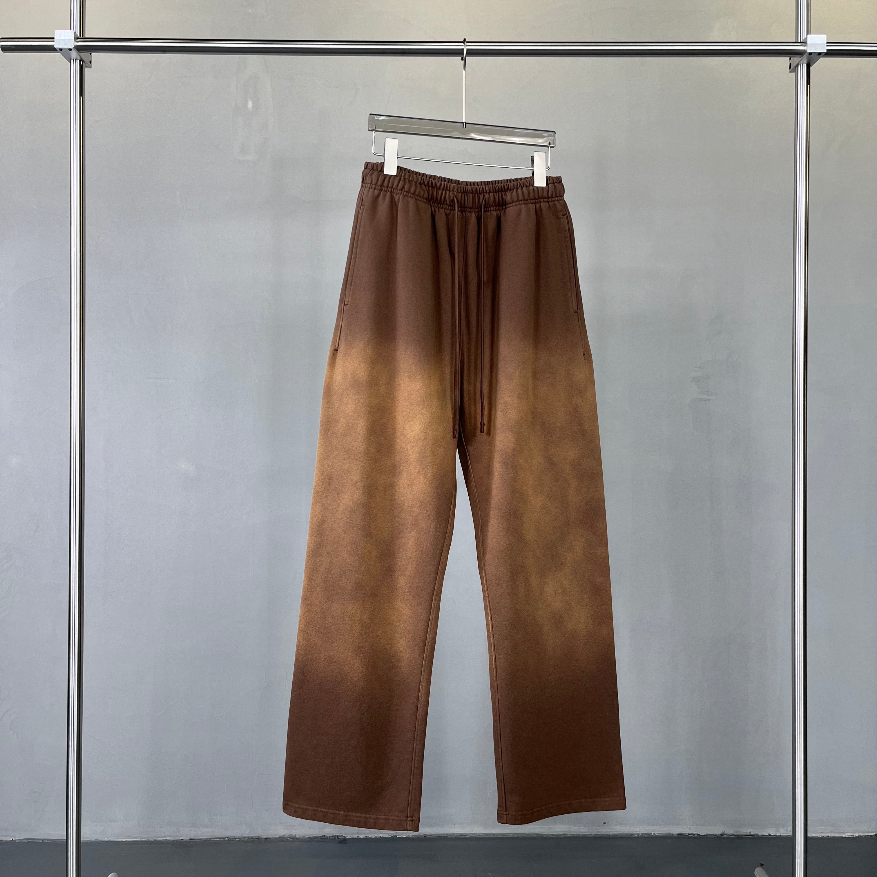 Unisex Acid Wash Wide-Leg Flared Sweatpants