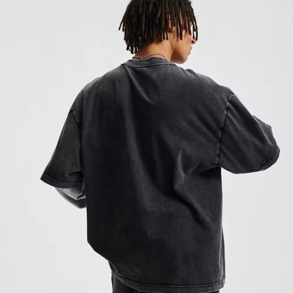 Vintage Long Sleeve T-Shirt Oversized Acid Wash Two Pieces