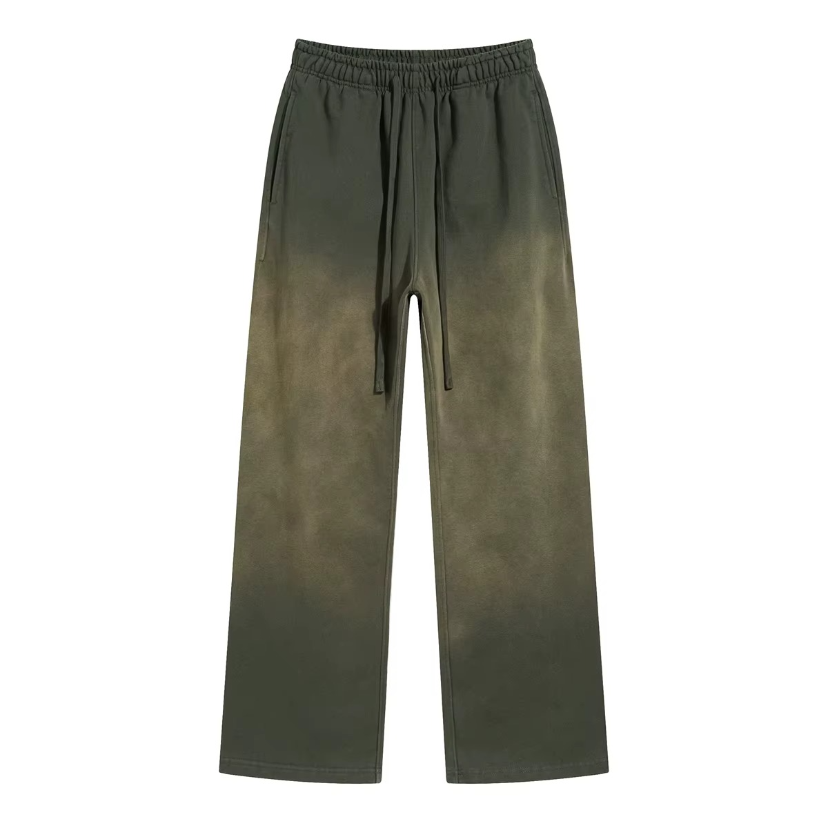 Unisex Acid Wash Wide-Leg Flared Sweatpants
