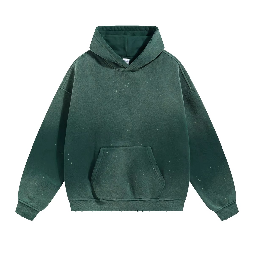 Heavyweight Oversized Distressed Pullover Hoodie