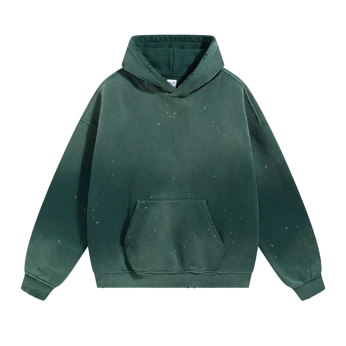 Heavyweight Oversized Distressed Pullover Hoodie