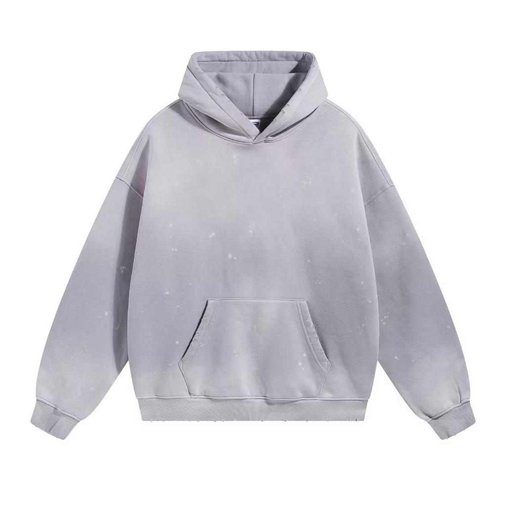 Heavyweight Oversized Distressed Pullover Hoodie