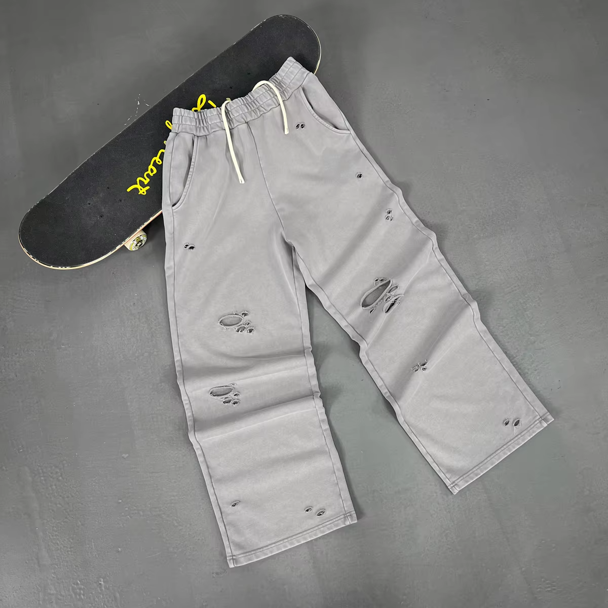 Breathable Distressed Casual Pants