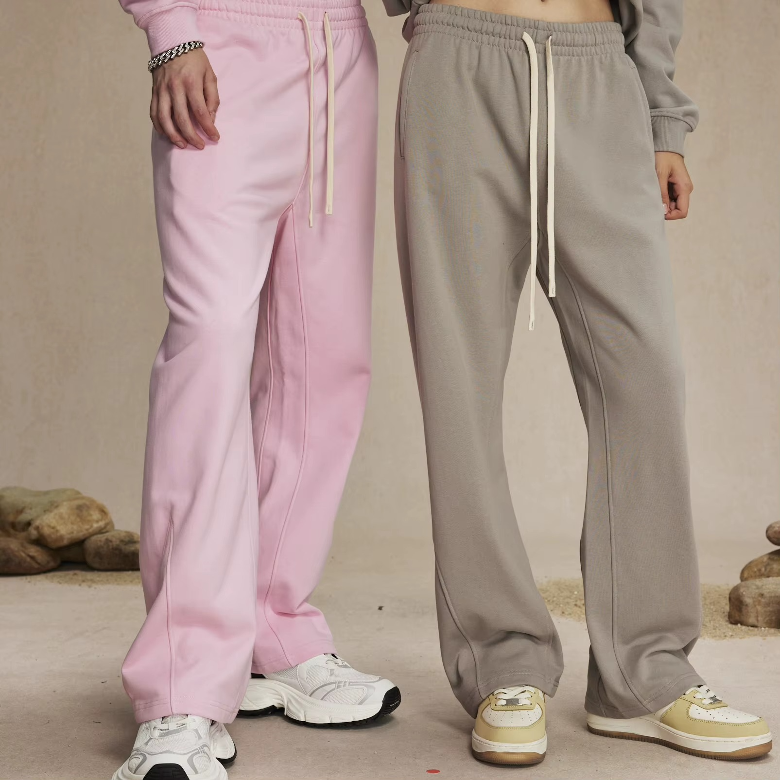 Unisex Flare Heavyweight Patchwork Sweatpants