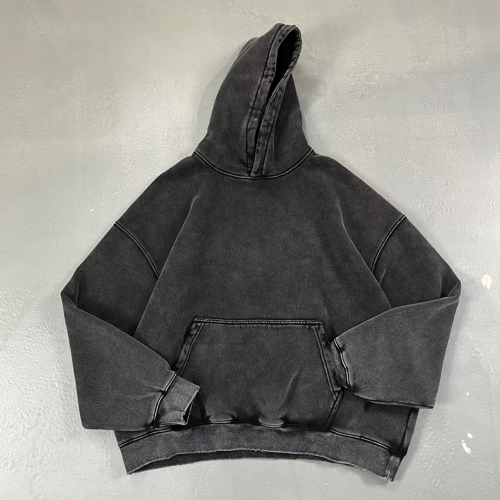 Unisex Vintage Stone Washed Oversized Hoodie
