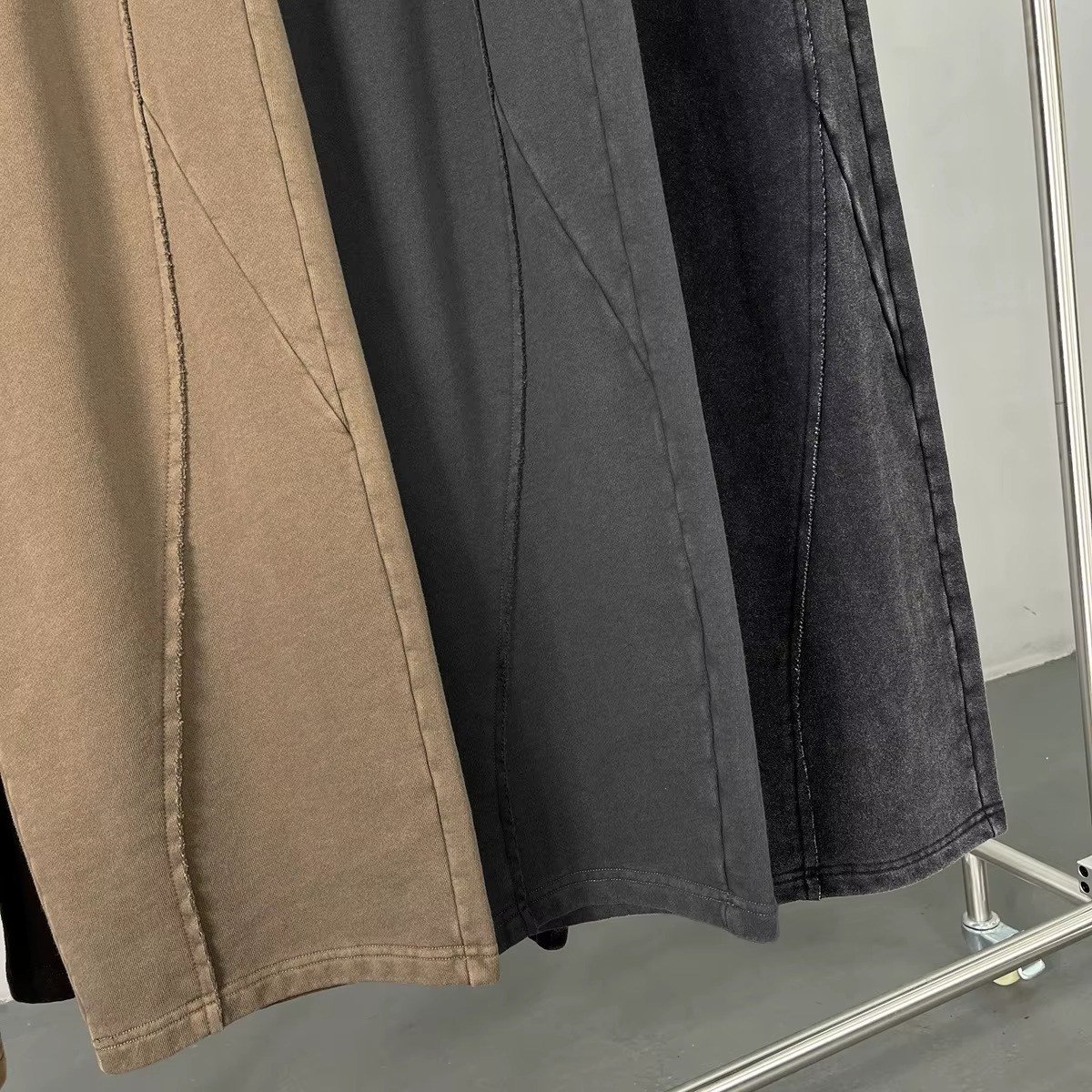 Unisex Solid Pullover Crew Neck Tracksuit Set