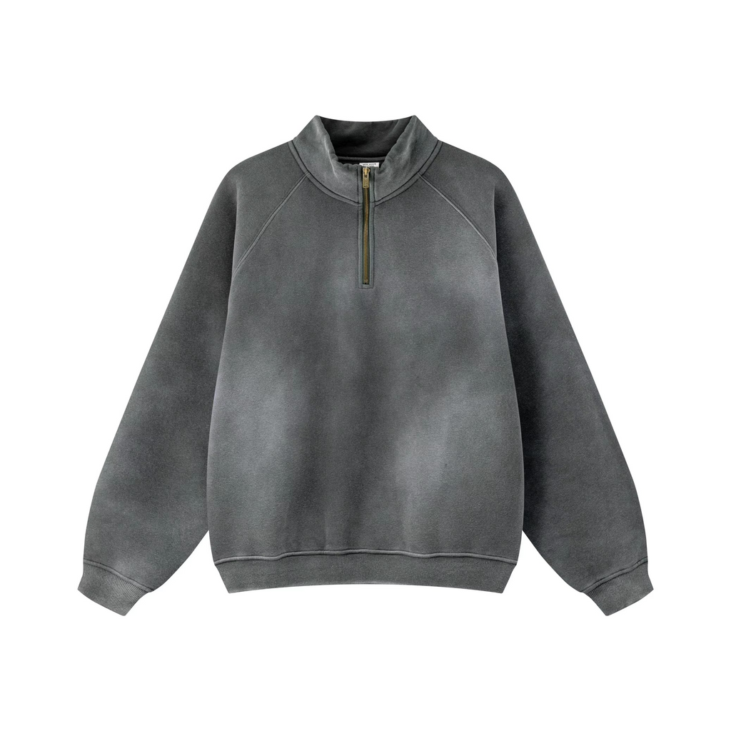 Unisex Vintage Quarter-Zip Fleece Sweatshirt