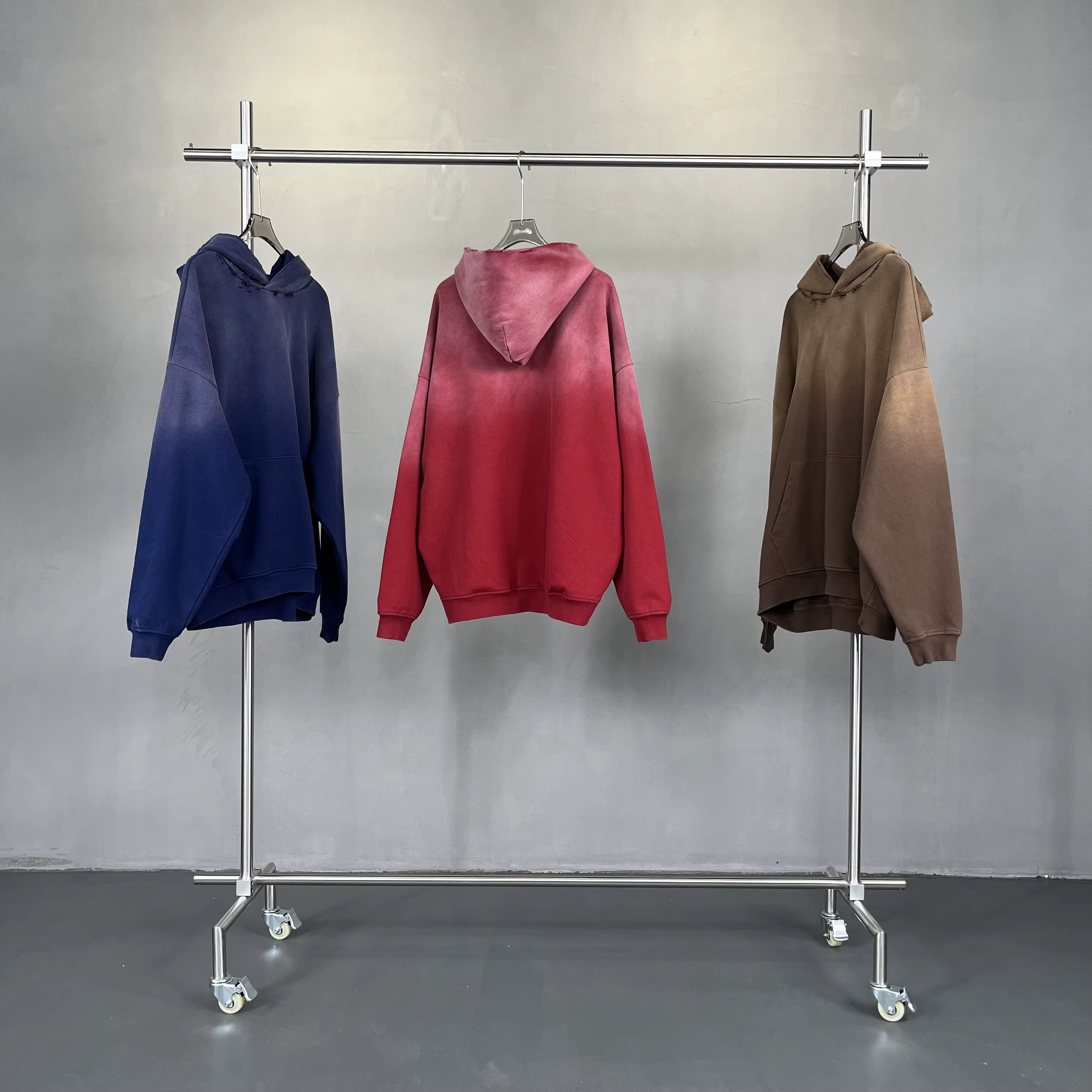 Oversized Heavyweight Sun Faded Acid Washed Hoodie