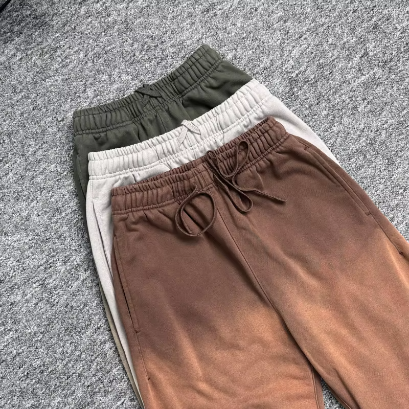 Unisex Acid Wash Wide-Leg Flared Sweatpants