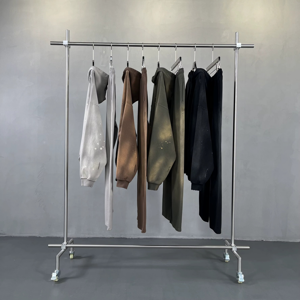 Unisex Acid Wash Wide-Leg Flared Sweatpants