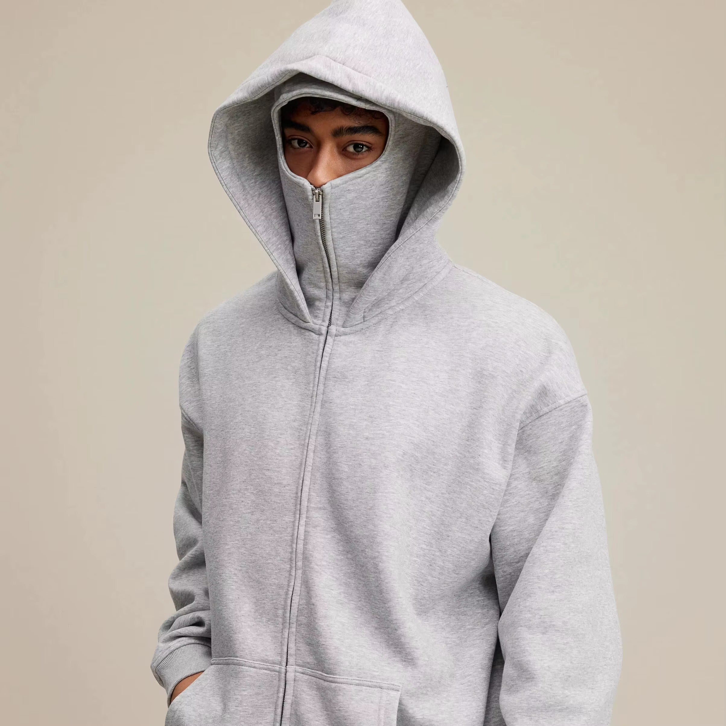 Hoodies Zip-up Hoodie with Windproof Mask