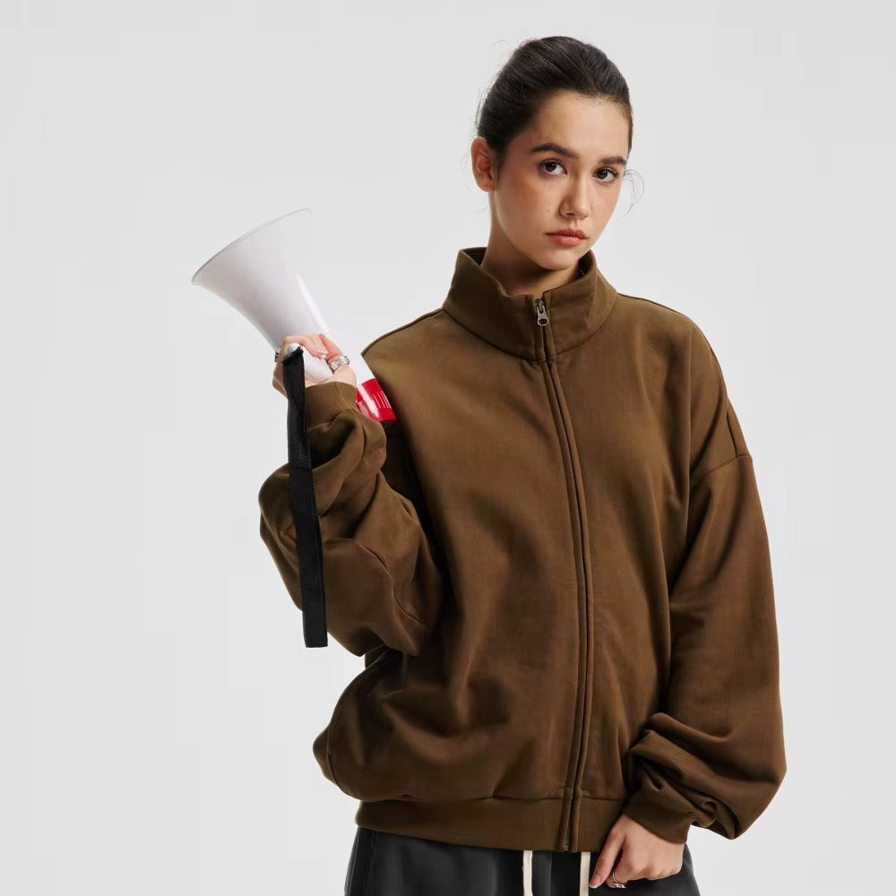 Casual Full-Zip Sweat Jacket