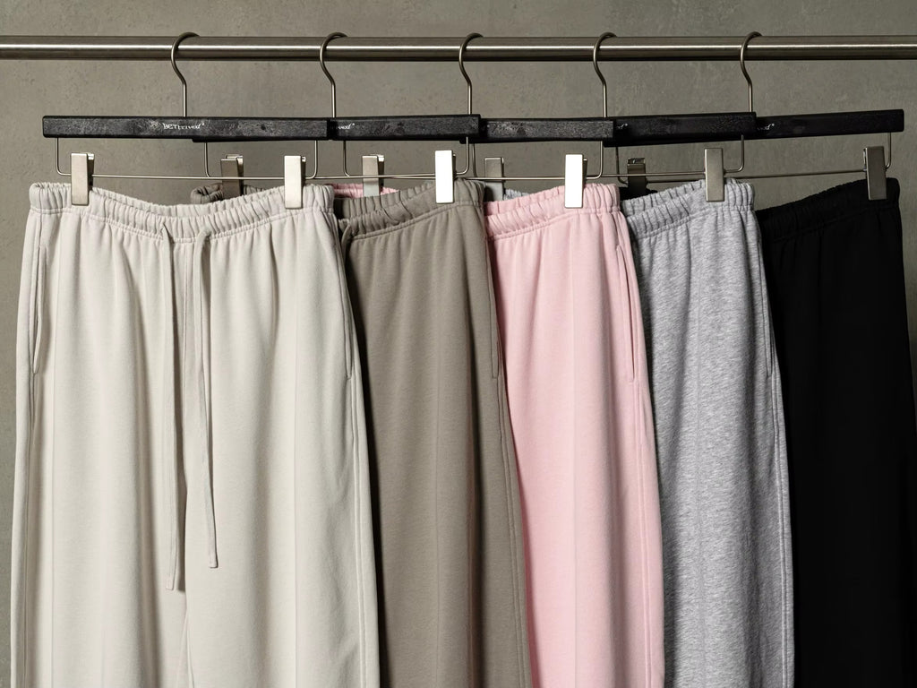 Curved Leg Baggy Sweatpants