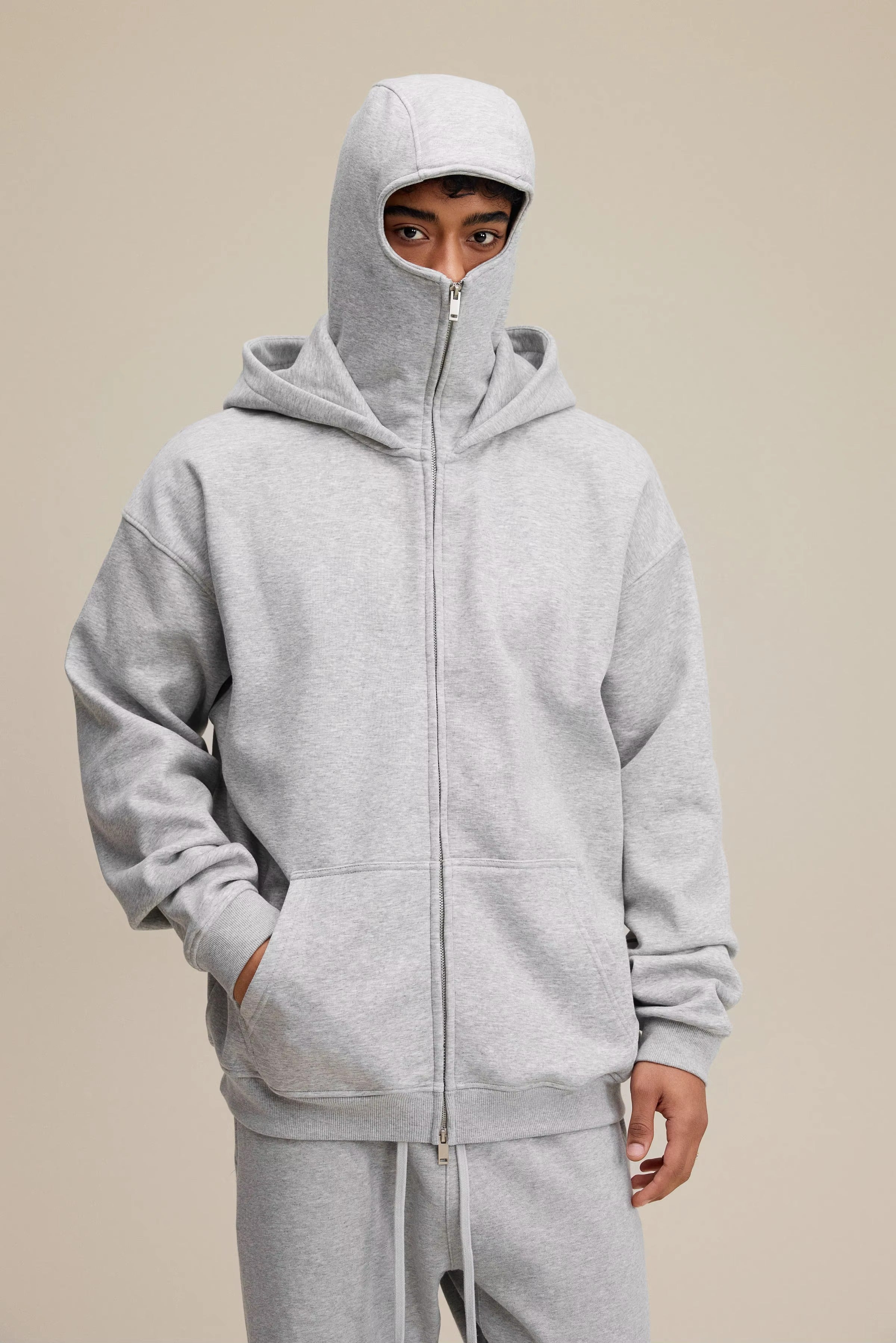 Hoodies Zip-up Hoodie with Windproof Mask