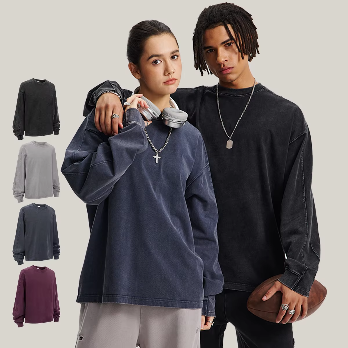Full O-Neck Pullover Sweatshirt