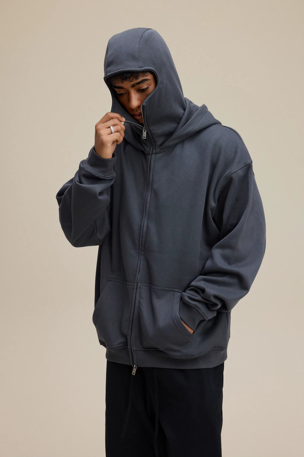 Hoodies Zip-up Hoodie with Windproof Mask