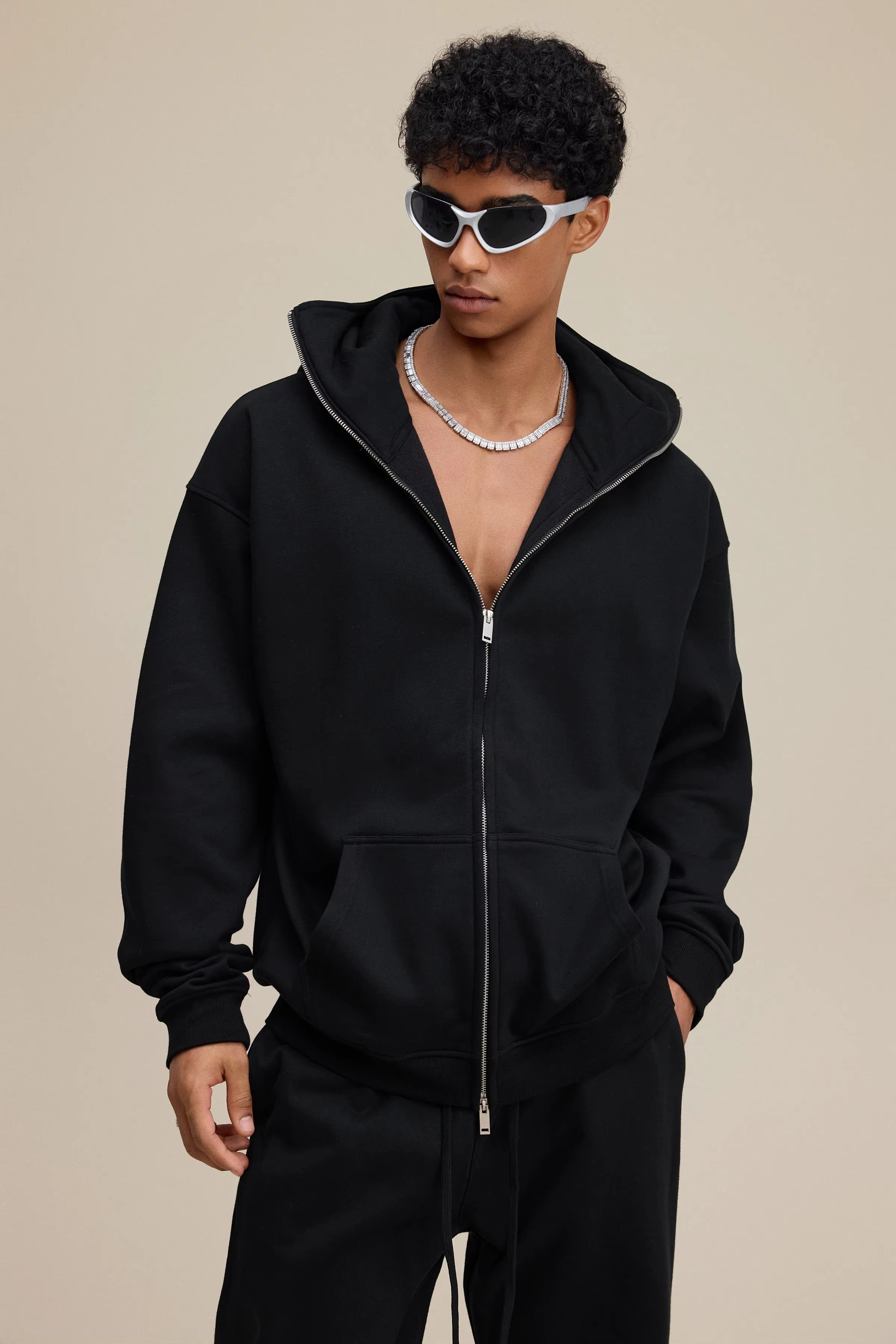 Hoodies Zip-up Hoodie with Windproof Mask